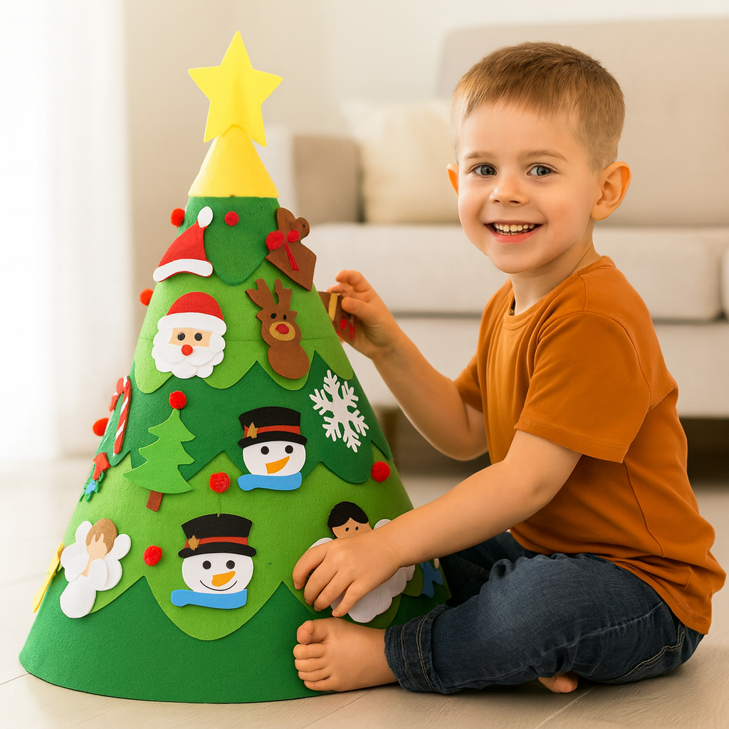Montessori 3D filcowa choinka