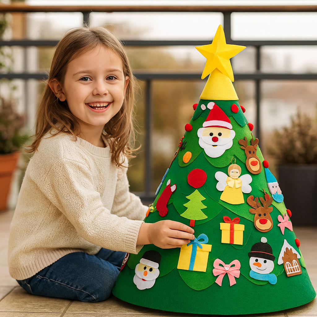 Montessori 3D filcowa choinka