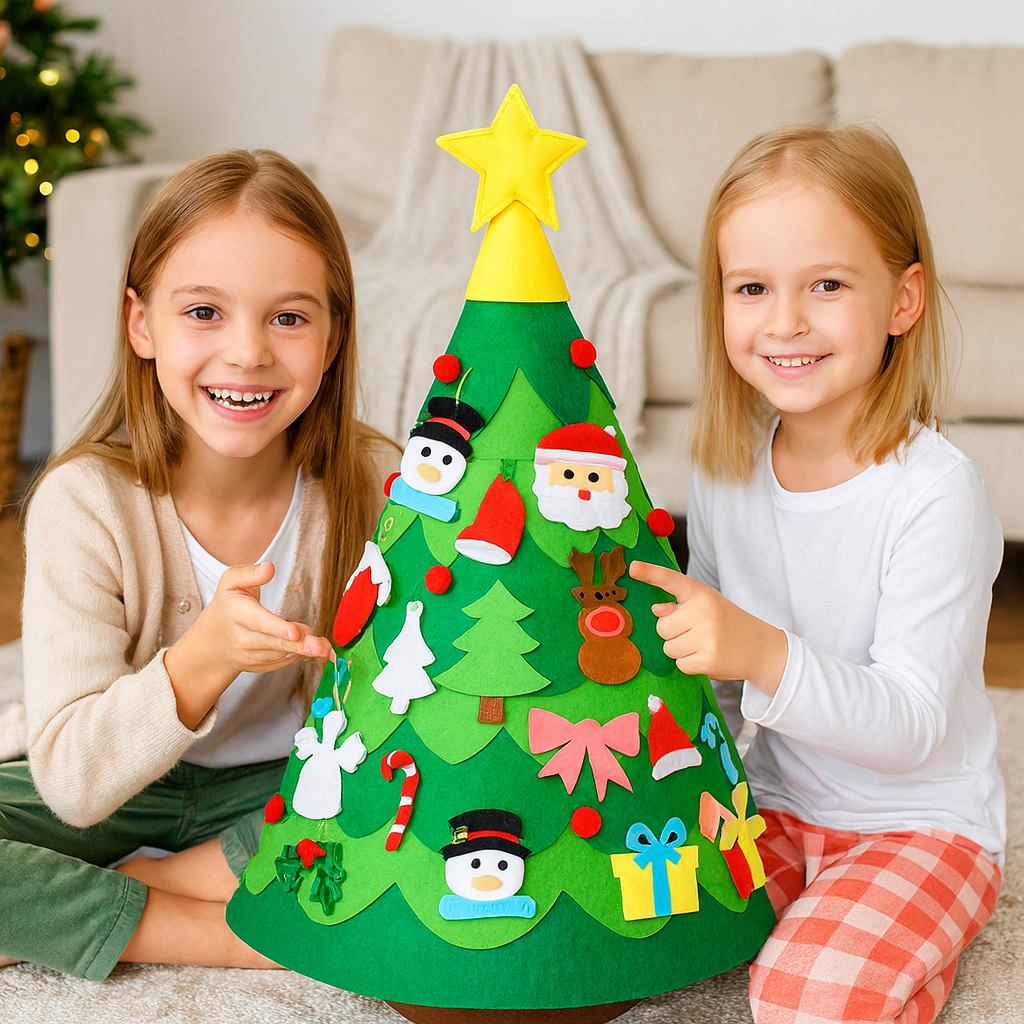 Montessori 3D filcowa choinka