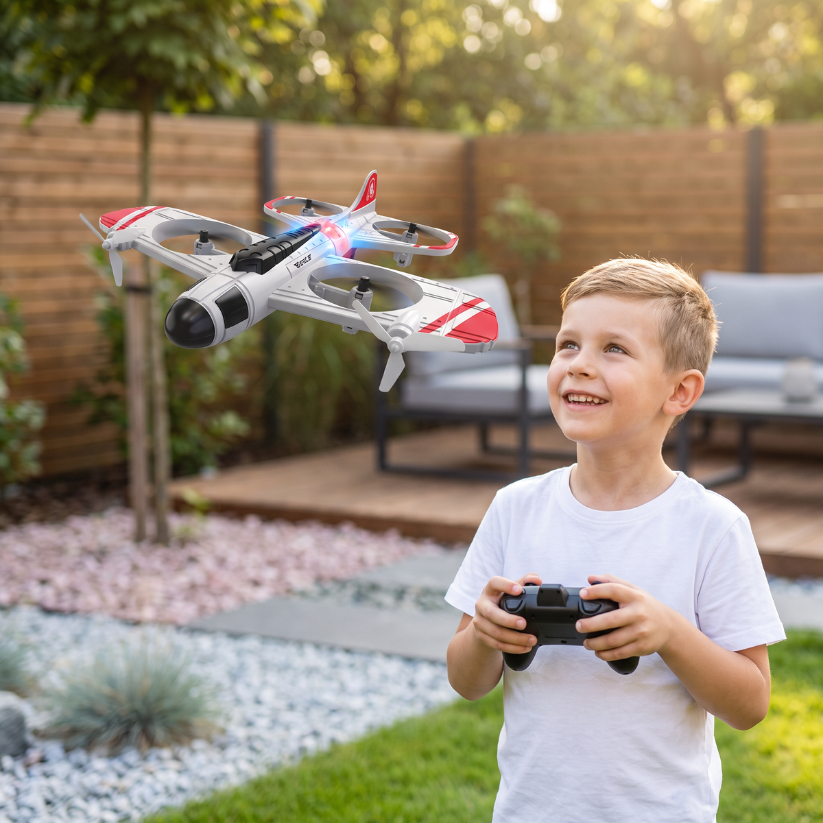 2-w-1 Zdalnie Sterowany Samolot Myśliwski i Dron Zabawka