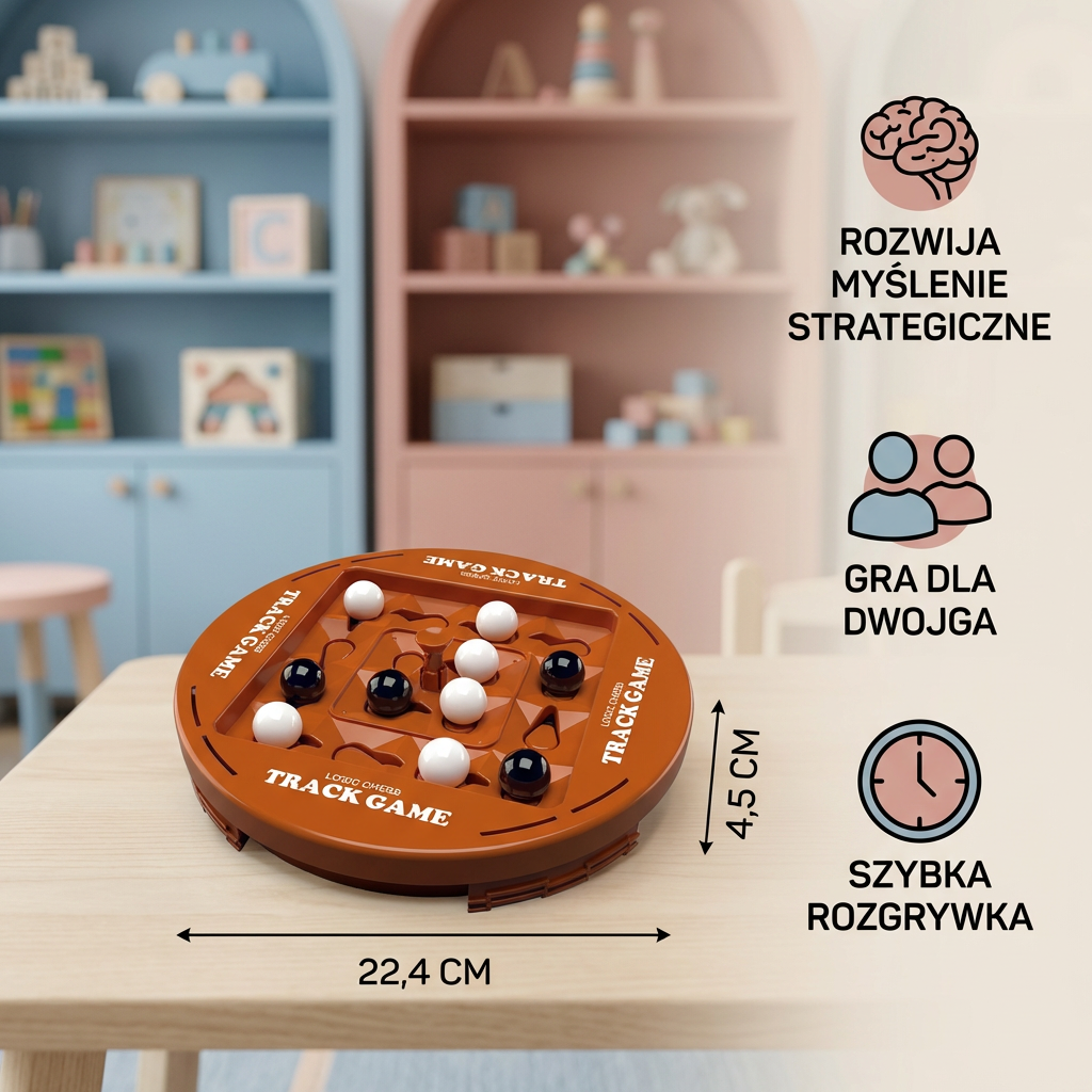 Obrotowa gra logiczna Cztery w rzędzie – strategiczna i edukacyjna gra dla dzieci i całej rodziny