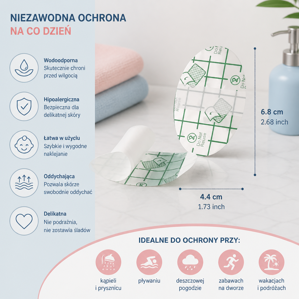 Wodoodporna Folia Ochronna na Ucho dla Dzieci