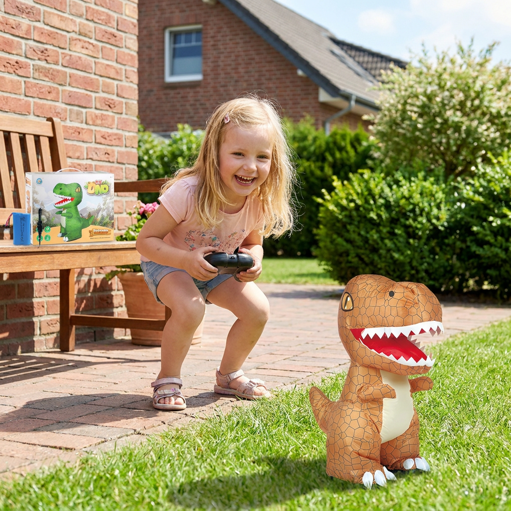 Sterowany pilotem nadmuchiwany dinozaur T-Rex