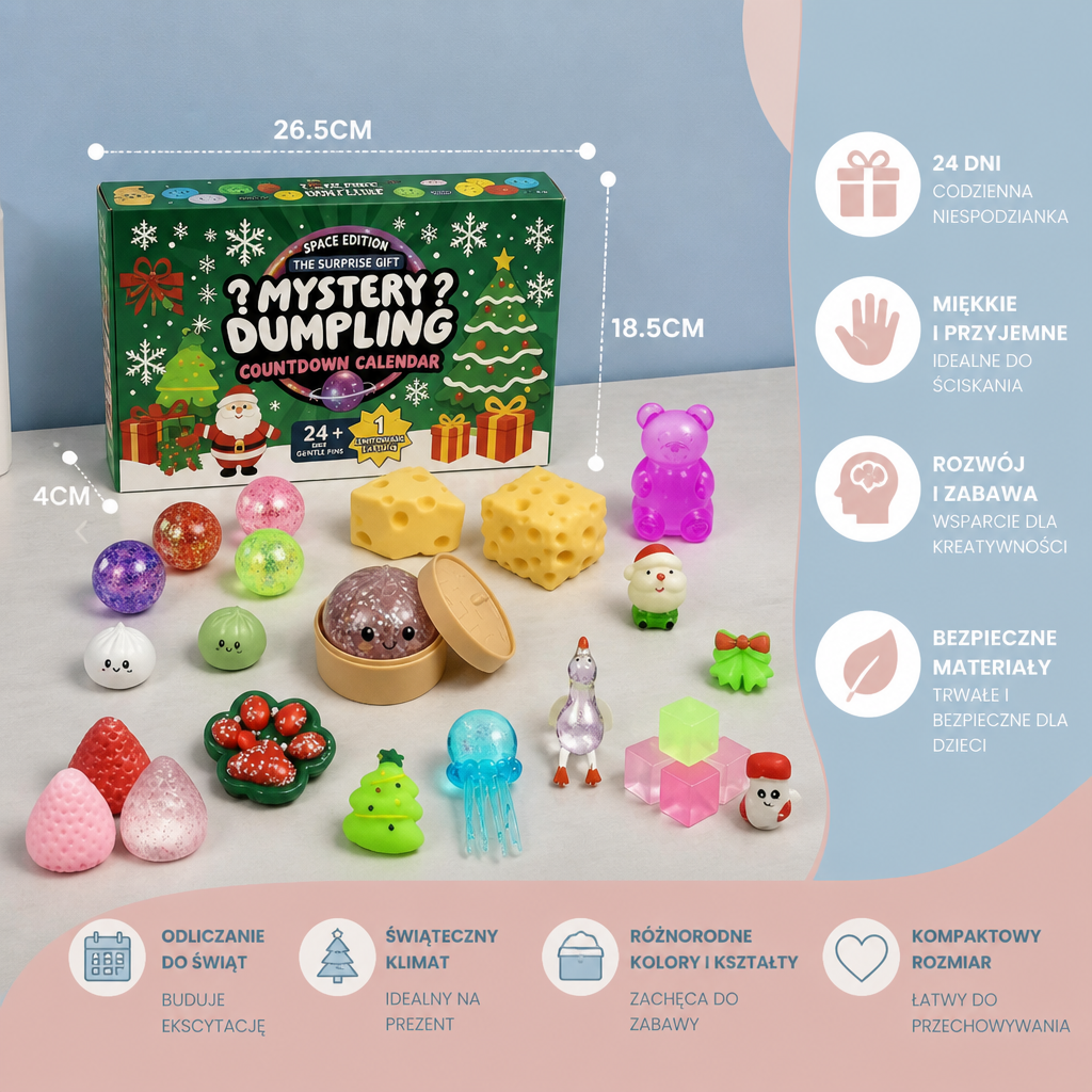 Świąteczny Kalendarz Adwentowy Squishy Dla Dzieci