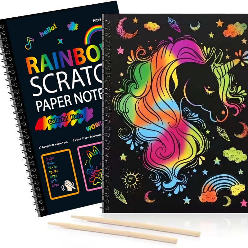 Magiczny tęczowy papier do drapania