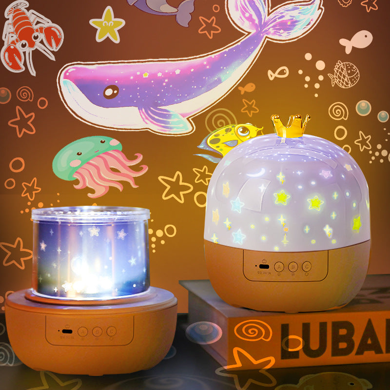 Projektor Nocnego Nieba ⎜ Magiczna Lampa LED z Efektami, Muzyką i Slajdami