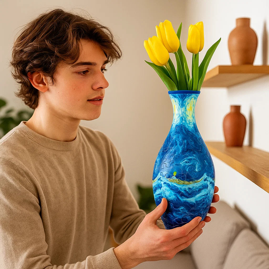 Elegancki wazon 3D puzzle – do prawdziwych kwiatów