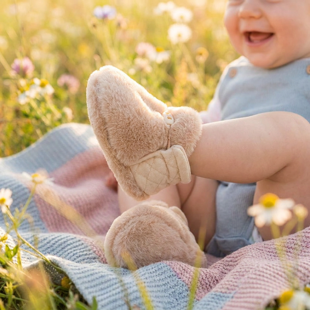 Miękkie skarpetkowe buciki dla niemowląt