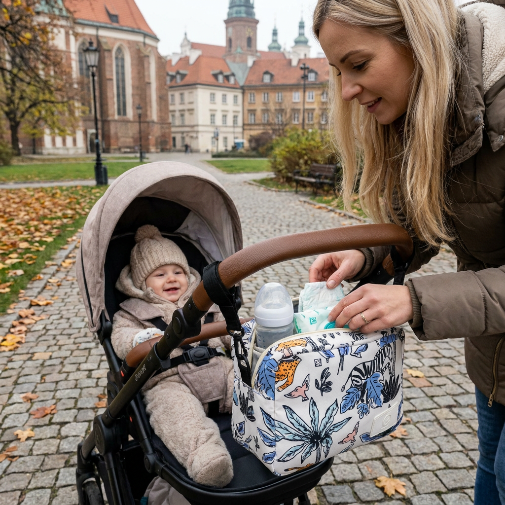 Organizer Do Wózka 3 W 1 – Wodoodporna Torba Na Pieluchy Z Izolowanymi Kieszeniami