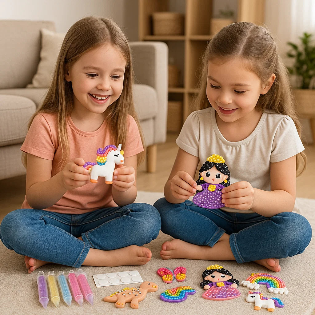 Czarodziejska malowanka koralikami – zestaw DIY dla dzieci