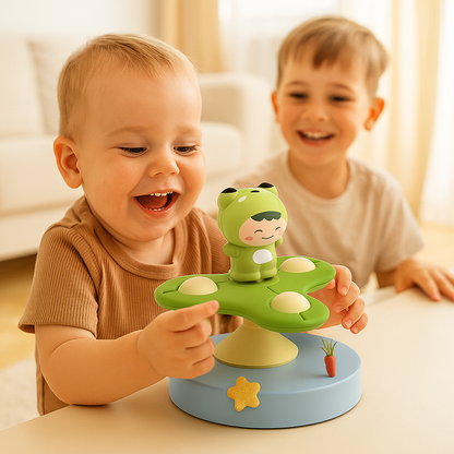 Montessori wirujący spinner z przyssawką – obrotowa zabawka edukacyjna
