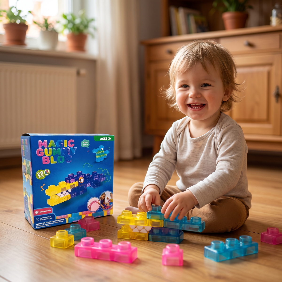 Bezpieczne i miękkie żelowe klocki Squishy dla dzieci