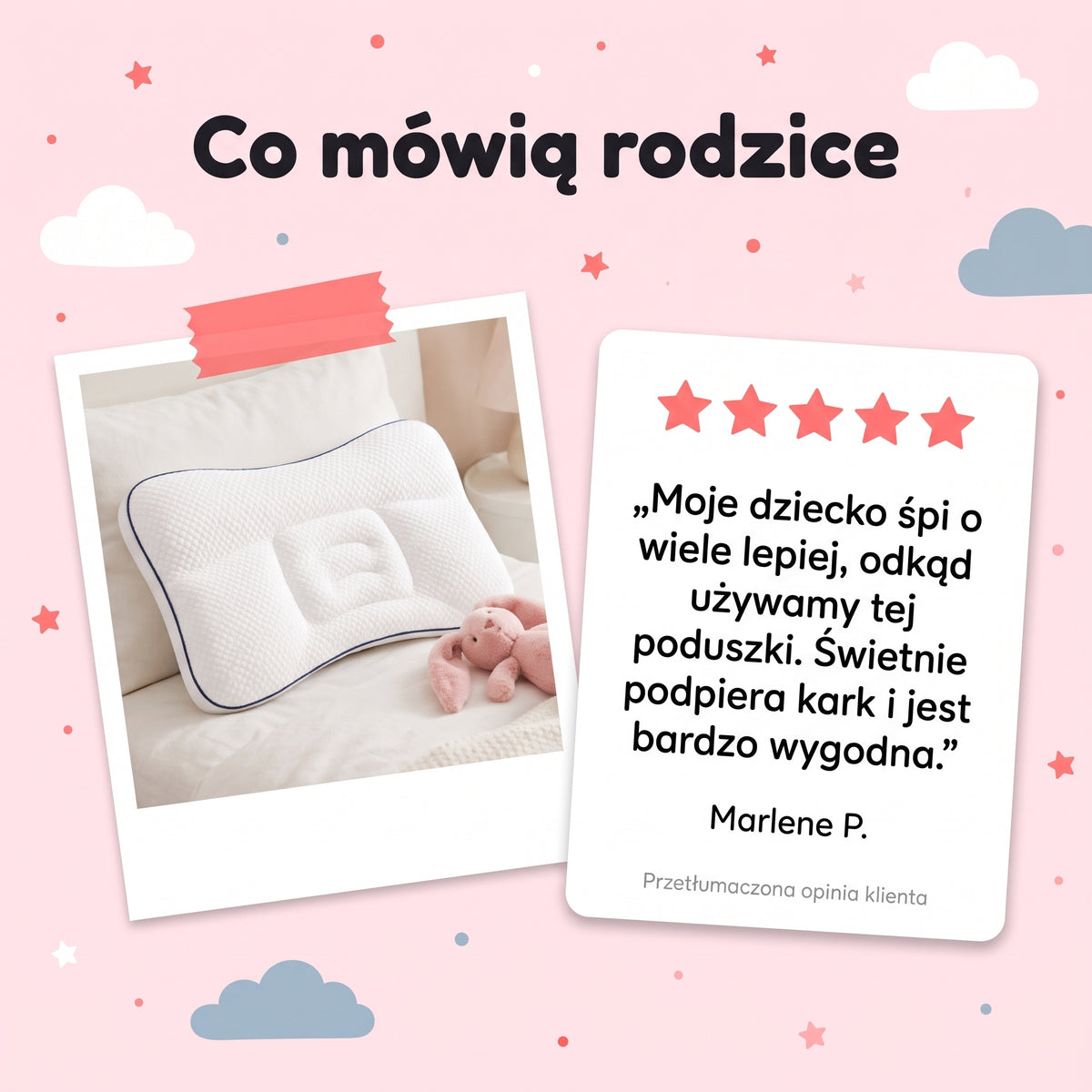 Poduszka dla dzieci na prawidłową postawę