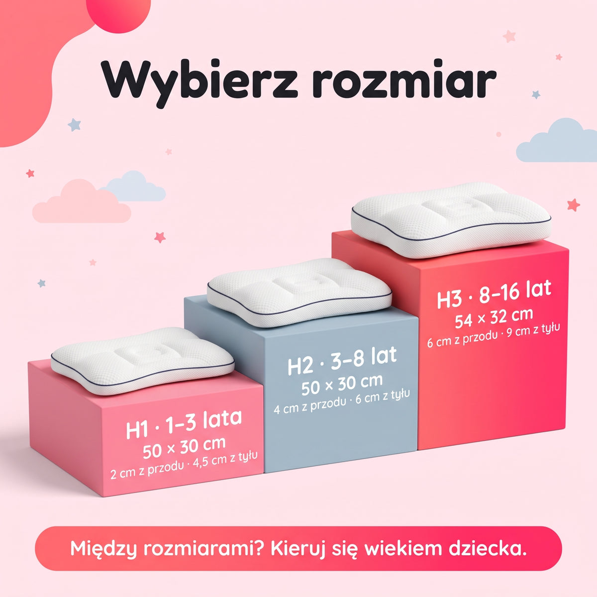 Poduszka dla dzieci na prawidłową postawę