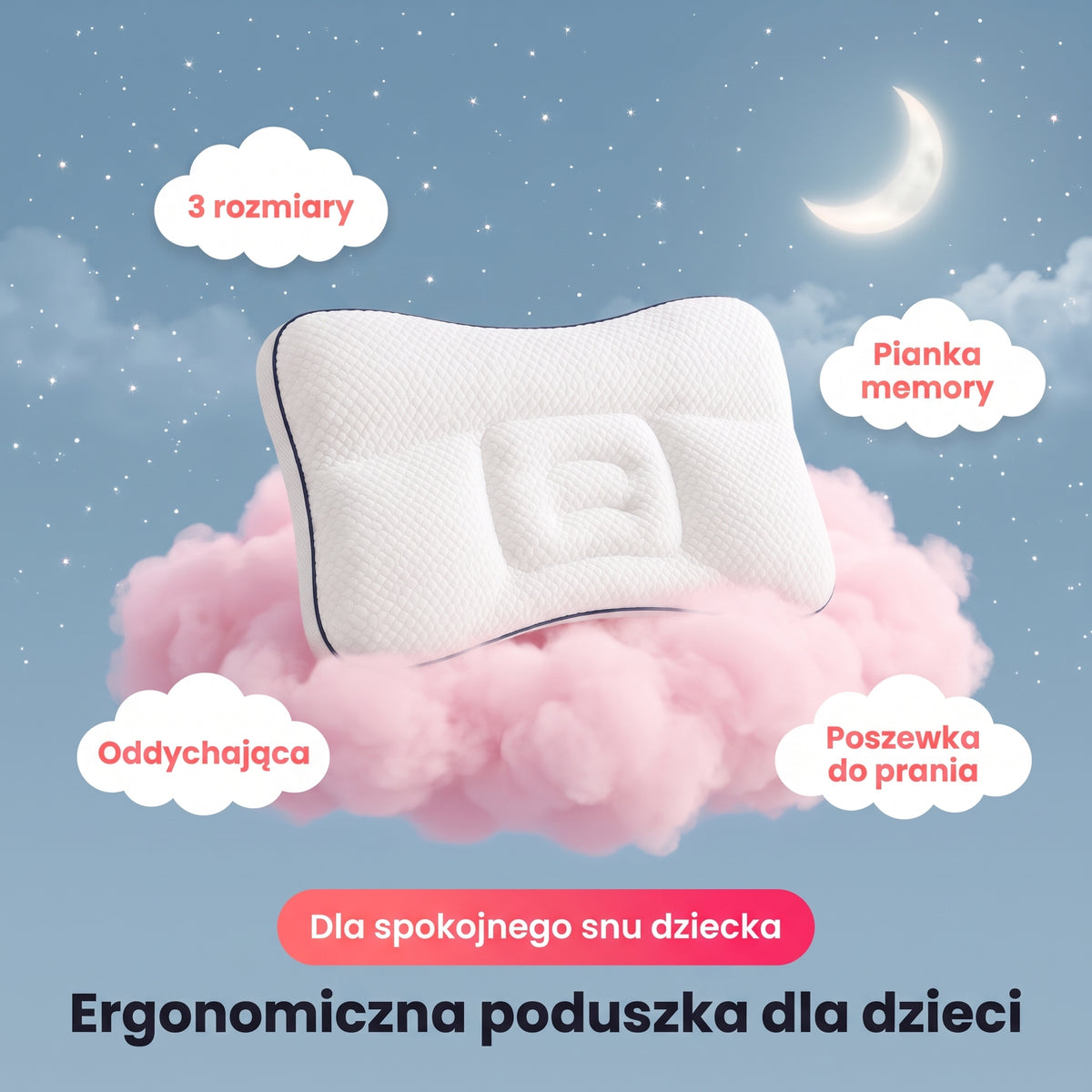 Poduszka dla dzieci na prawidłową postawę