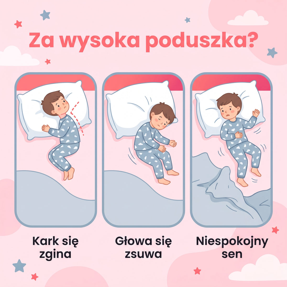 Poduszka dla dzieci na prawidłową postawę