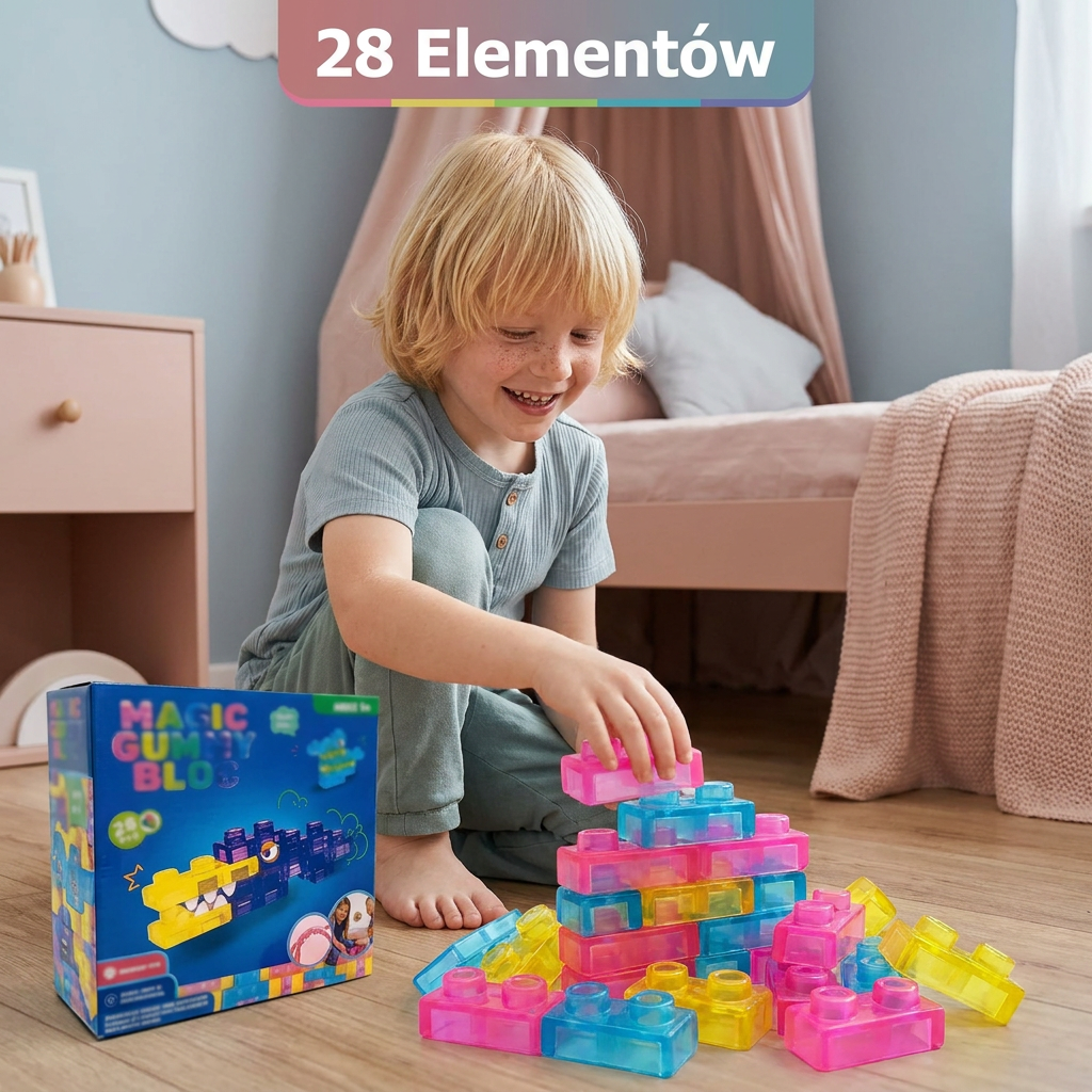 Magiczne Gumowe Klocki – Miękkie Klocki Konstrukcyjne Dla Dzieci