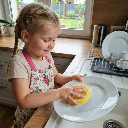 Owocowe Gąbki Celulozowe Pęczniejące po Namoczeniu – Zestaw 3 Roślinnych, NieRysujących Gąbek Kuchennych