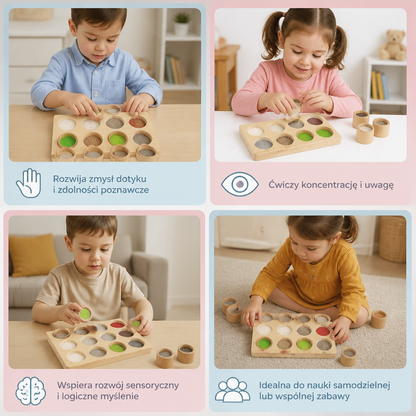 Montessori gra dotykowa – sensoryczna zabawka edukacyjna