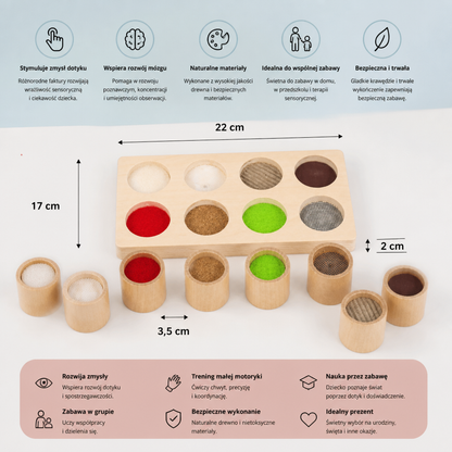 Montessori gra dotykowa – sensoryczna zabawka edukacyjna