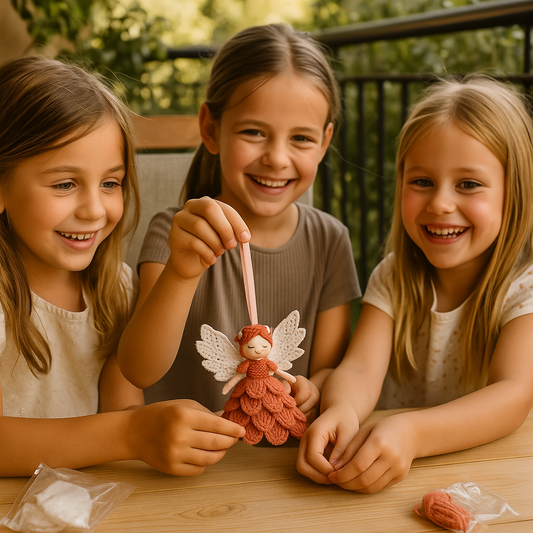 Aniołki na szydełku – zestaw DIY