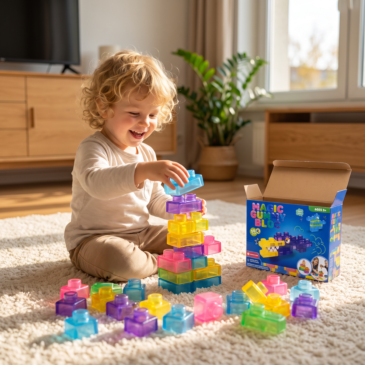 Bezpieczne i miękkie żelowe klocki Squishy dla dzieci