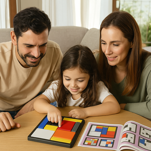 Kreatywna geometryczna układanka z klocków