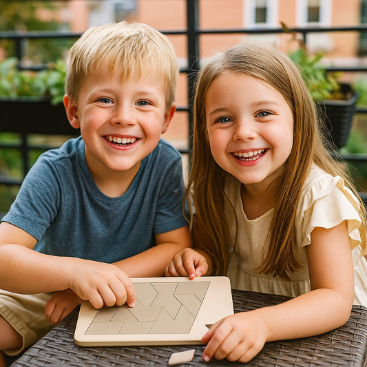 Drewniana układanka logiczna Tangram