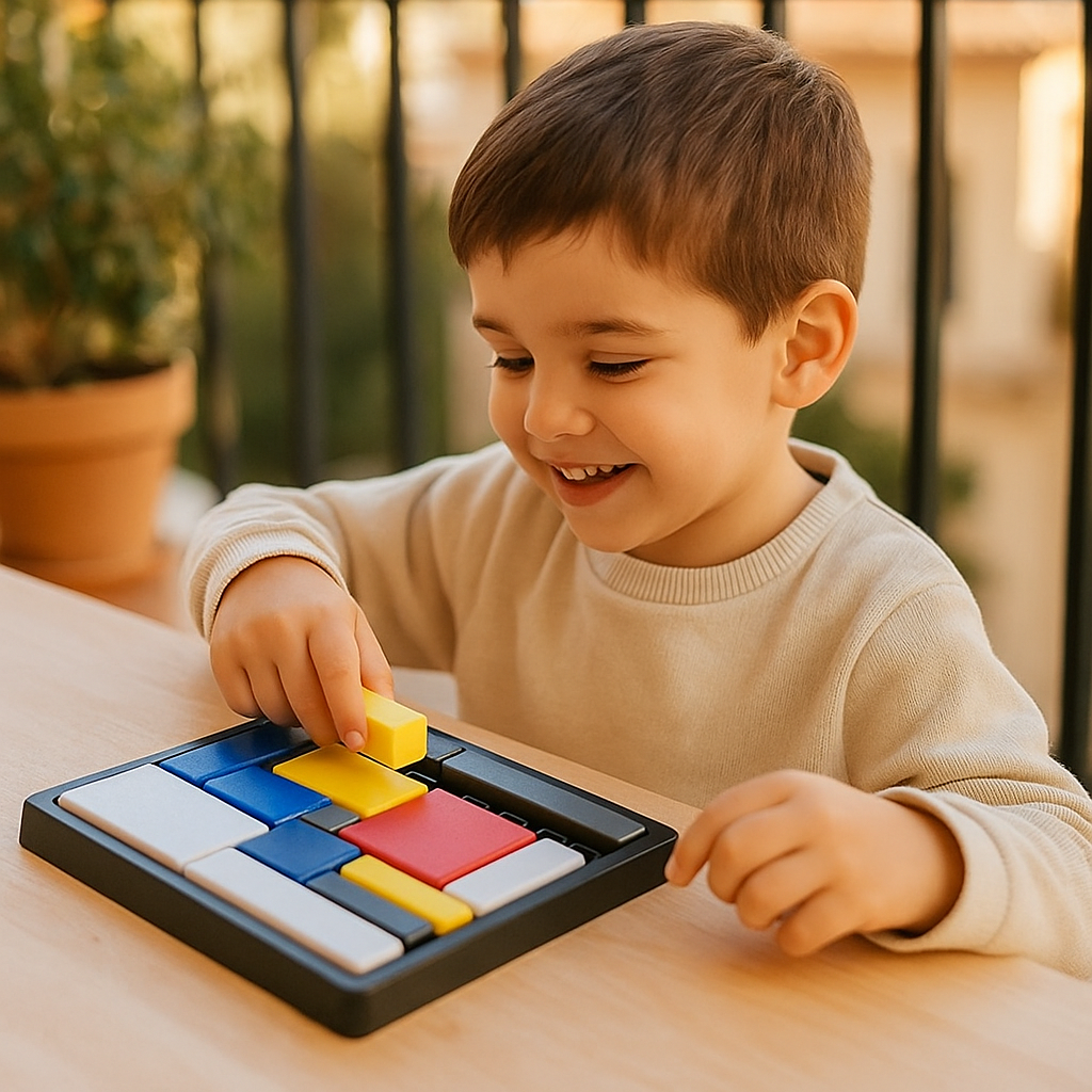 Kreatywna geometryczna układanka z klocków