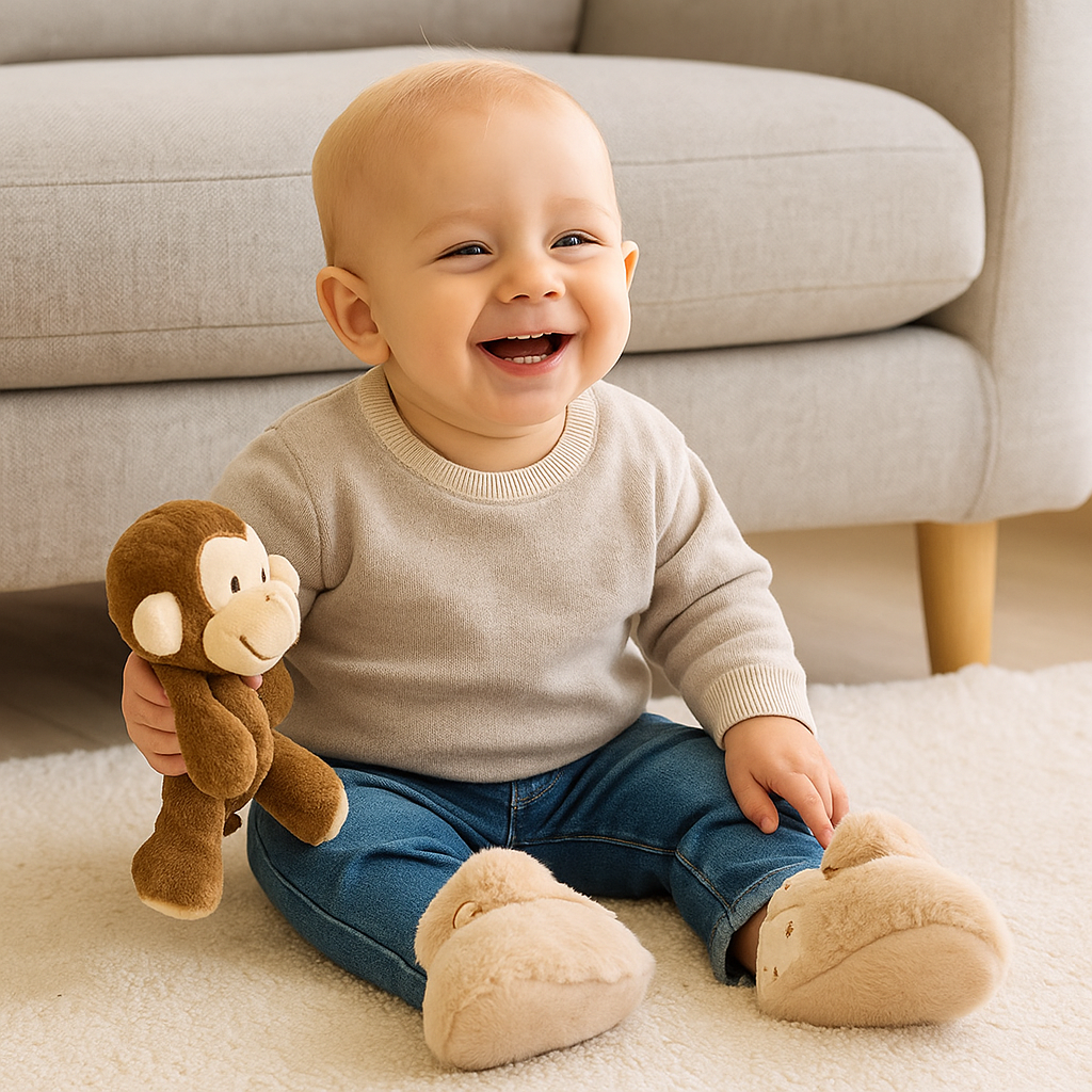 Puszyste skarpetko-buciki dla niemowląt