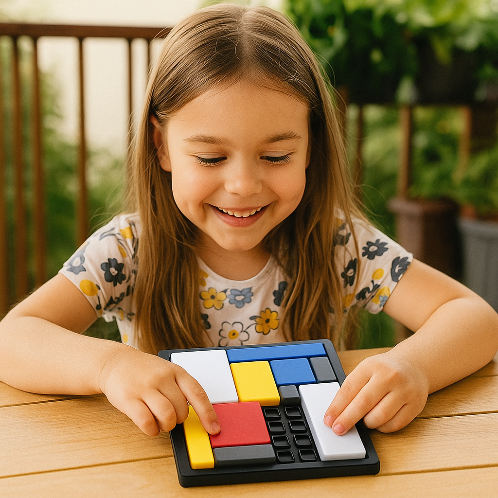 Kreatywna geometryczna układanka z klocków