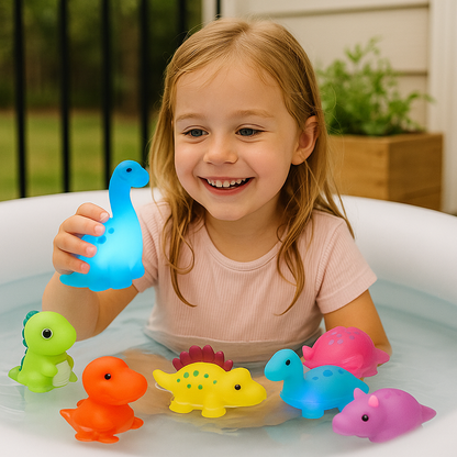 Świecąca zabawka do kąpieli Dinozaur