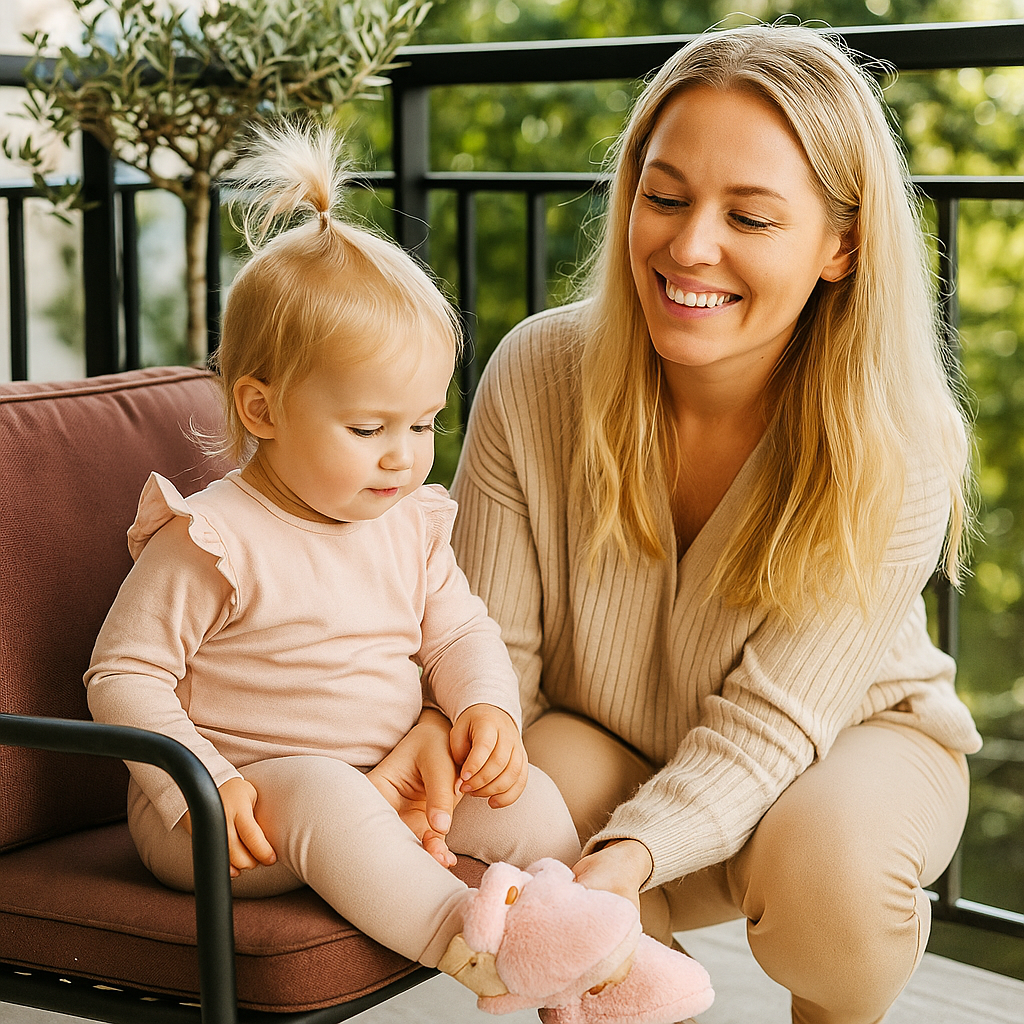 Puszyste skarpetko-buciki dla niemowląt