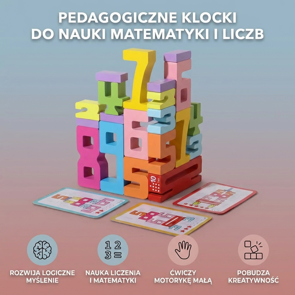 Pedagogiczne klocki do nauki matematyki i liczb
