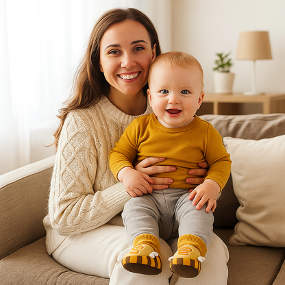Mięciutkie skarpetkowo-buciki dla niemowląt – ciepłe, antypoślizgowe i wygodne