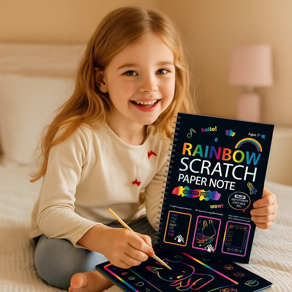 Magiczny tęczowy papier do drapania