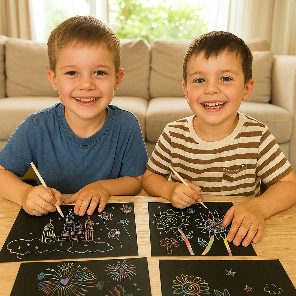 Magiczny tęczowy papier do drapania