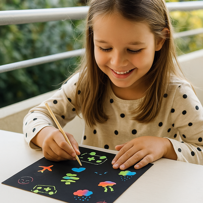 Magiczny tęczowy papier do drapania