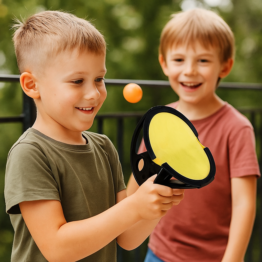 Zabawna gra w łapanie piłki