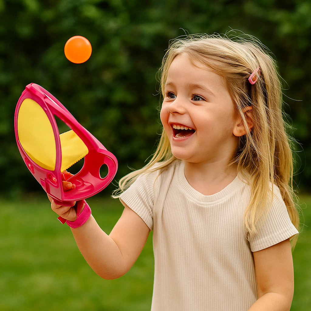 Zabawna gra w łapanie piłki