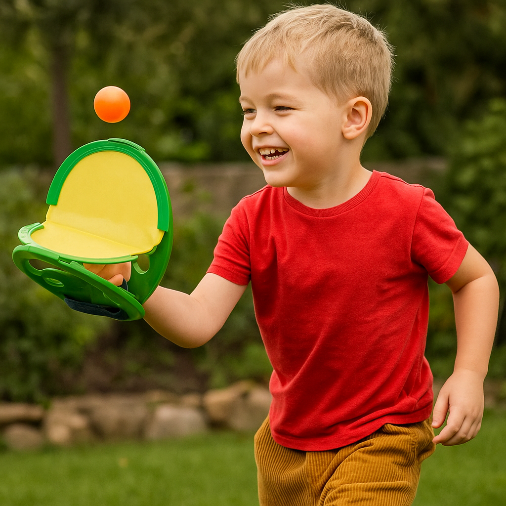 Zabawna gra w łapanie piłki