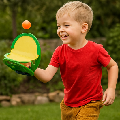 Zabawna gra w łapanie piłki