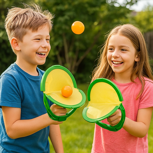 Zabawna gra w łapanie piłki