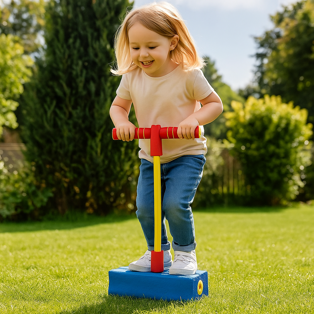 Pogostick piankowy dla dzieci – zabawka do skakania w domu i na zewnątrz