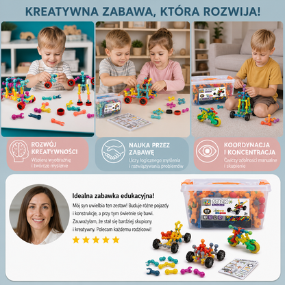 Edukacyjny zestaw konstrukcyjny DIY z ruchomymi przegubami