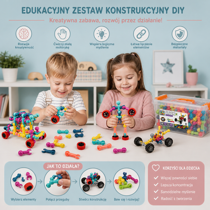 Edukacyjny zestaw konstrukcyjny DIY z ruchomymi przegubami