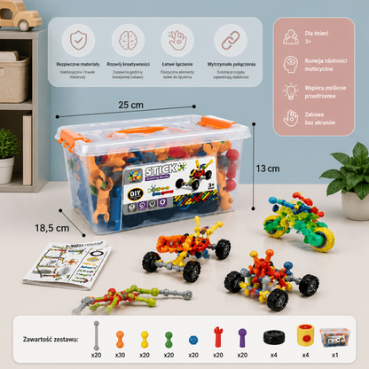Edukacyjny zestaw konstrukcyjny DIY z ruchomymi przegubami