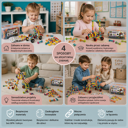 Edukacyjny zestaw konstrukcyjny DIY z ruchomymi przegubami