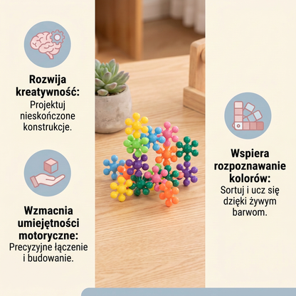 Zestaw klocków Montessori w kształcie kwiatu śliwy