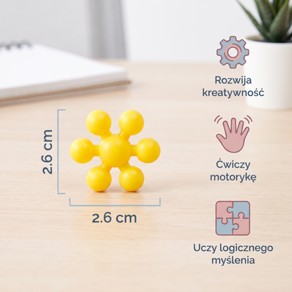 Zestaw klocków Montessori w kształcie kwiatu śliwy